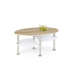 Ława MEDEA 90 cm w kolorze dąb sonoma z dodatkiem koloru białego