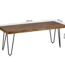 Ławka BAGLI 120 cm drewno sheesham