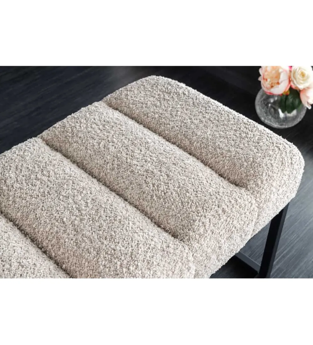 Ławka Baltic 110 cm Bouclé szampański beż