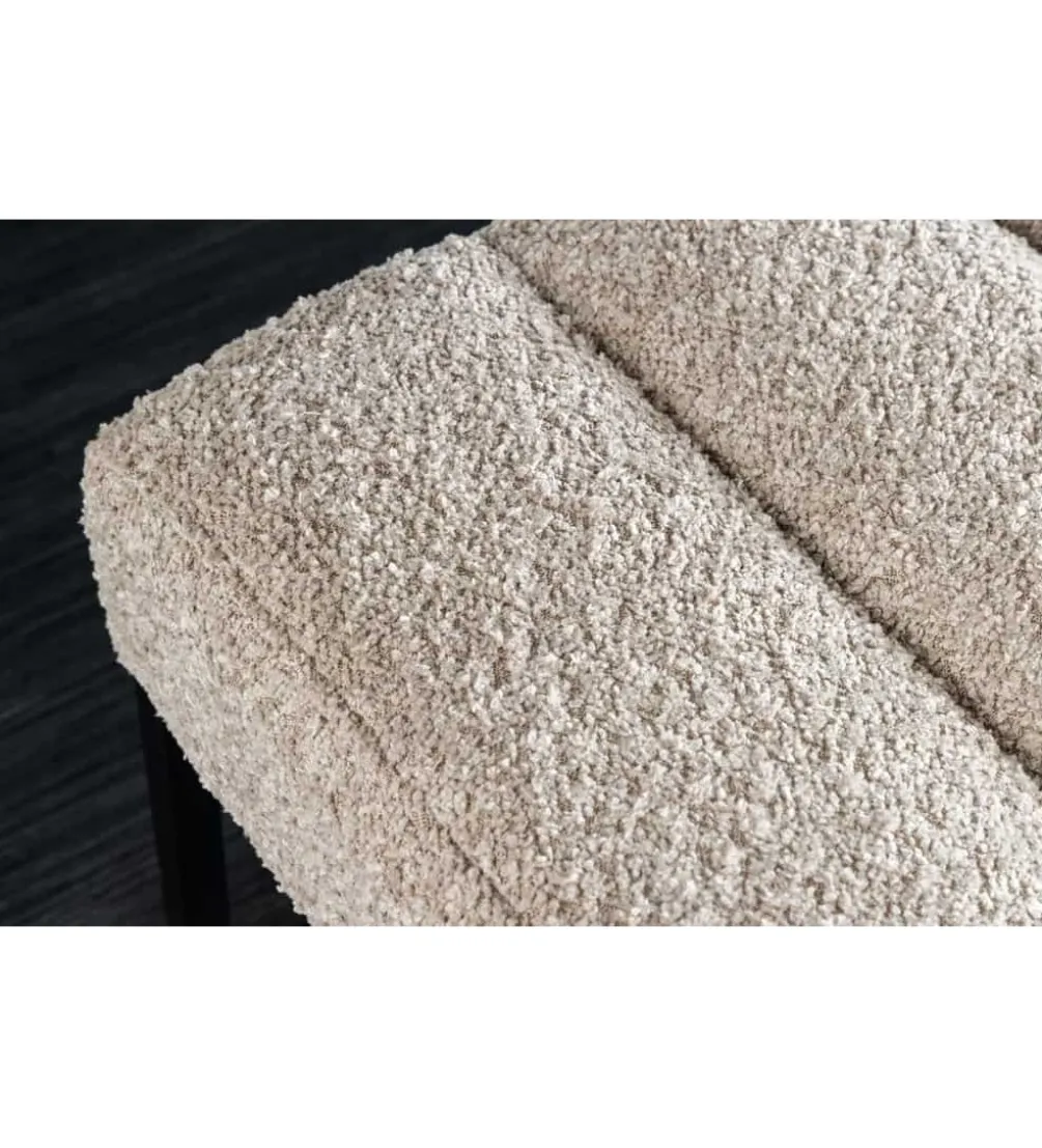 Ławka Baltic 110 cm Bouclé szampański beż