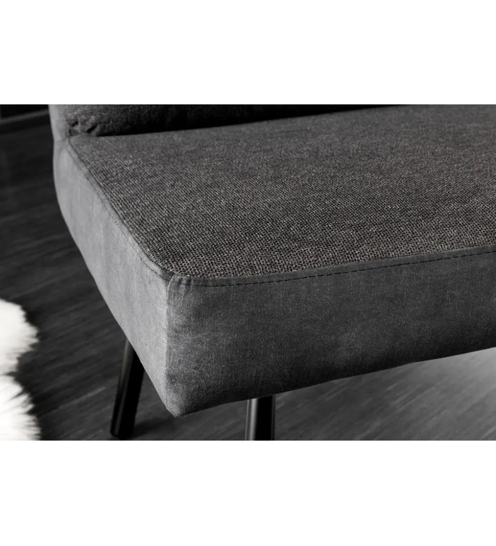 Ławka BIG GEORGE 160 cm welwet antracyt