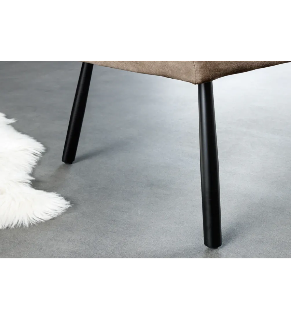 Ławka BIG GEORGE 160 cm welwet taupe brązowy