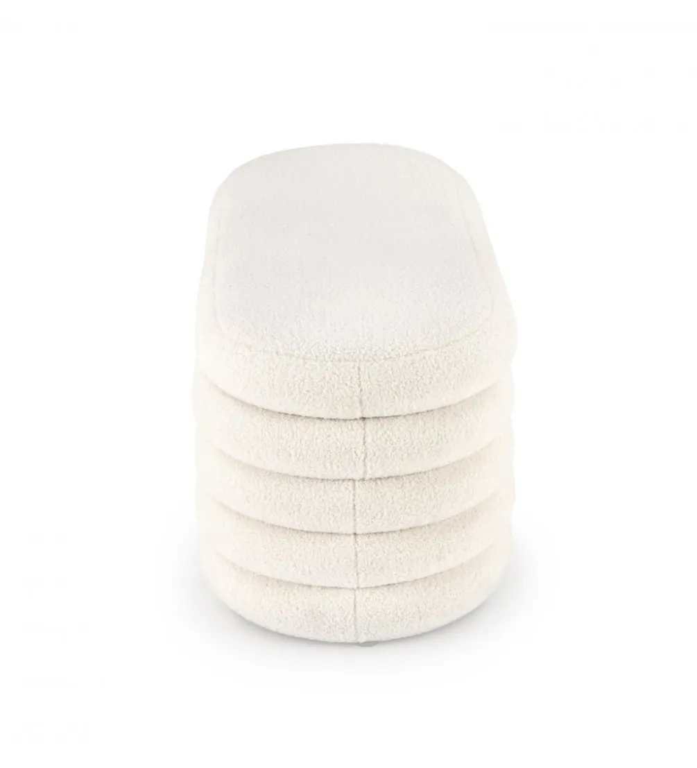 Ławka BLISS 105 cm bouclé kremowe z pojemnikiem