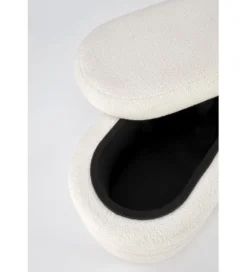 Ławka BLISS 105 cm bouclé kremowe z pojemnikiem