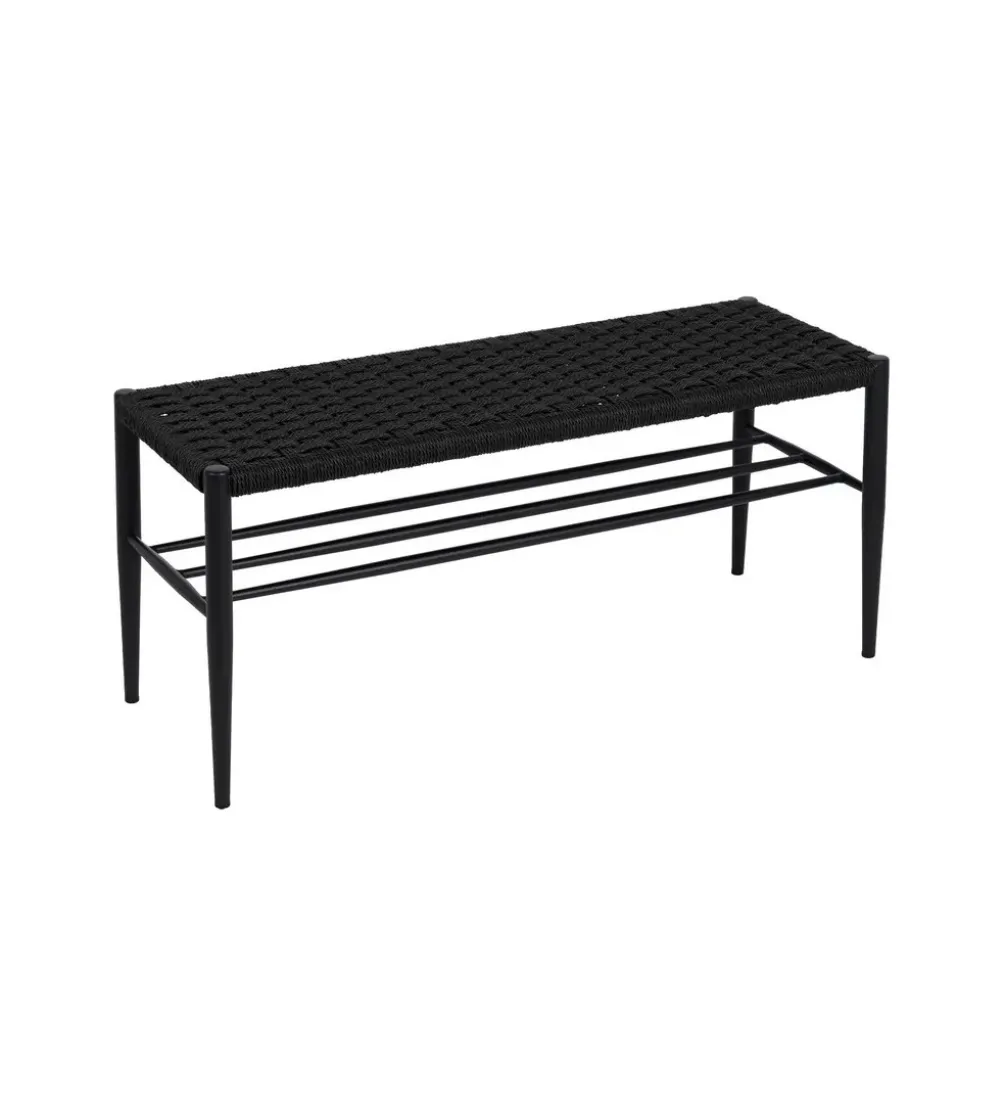 Ławka BONKEMO 100 cm czarna
