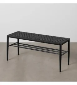 Ławka BONKEMO 100 cm czarna