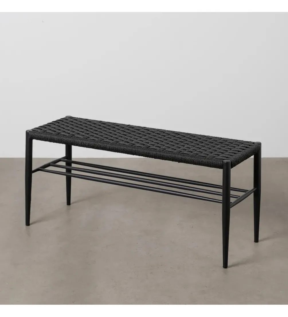 Ławka BONKEMO 100 cm czarna