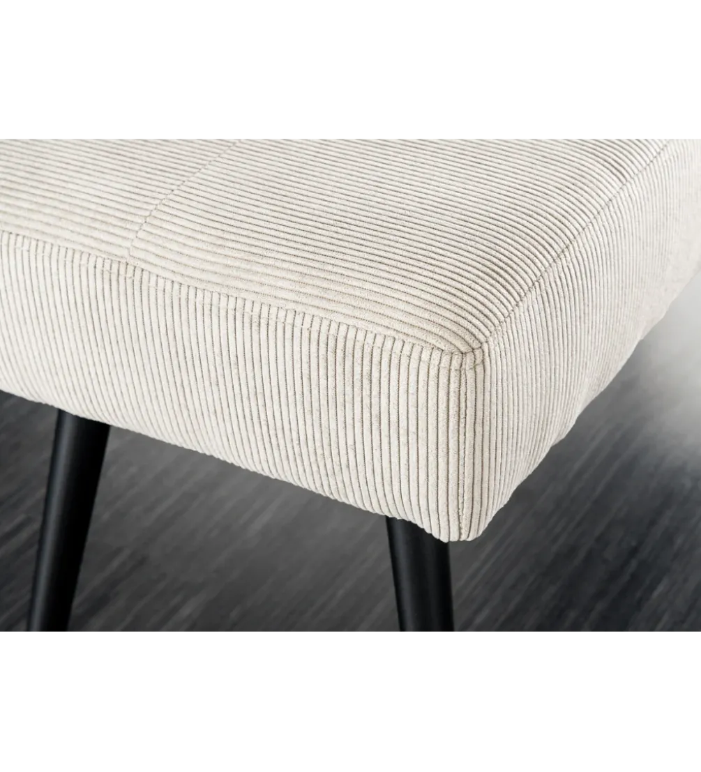 Ławka BOUTIQUE 100 cm beżowy sztruks