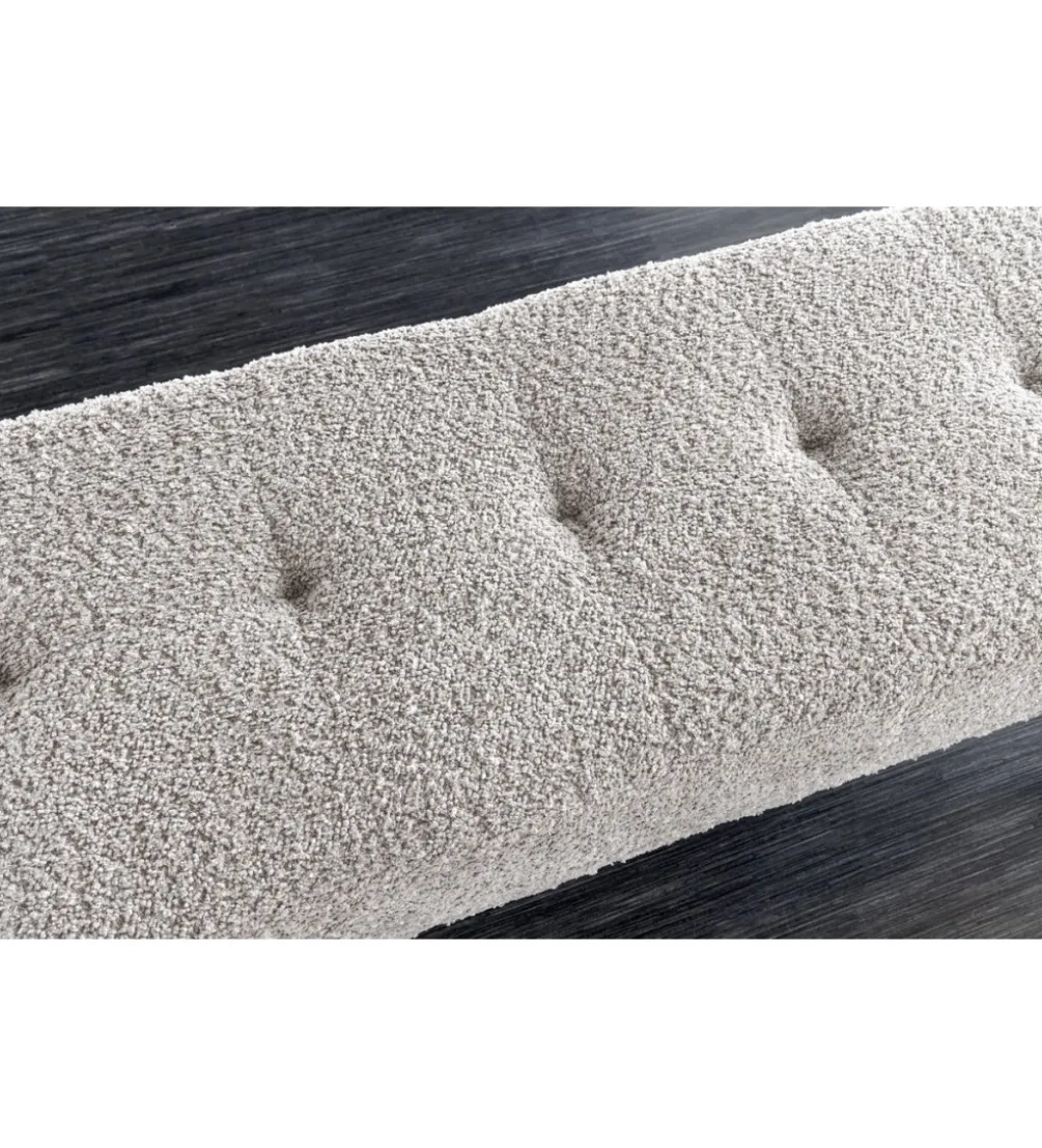 Ławka BOUTIQUE 100 cm tkanina bouclé szampański greige