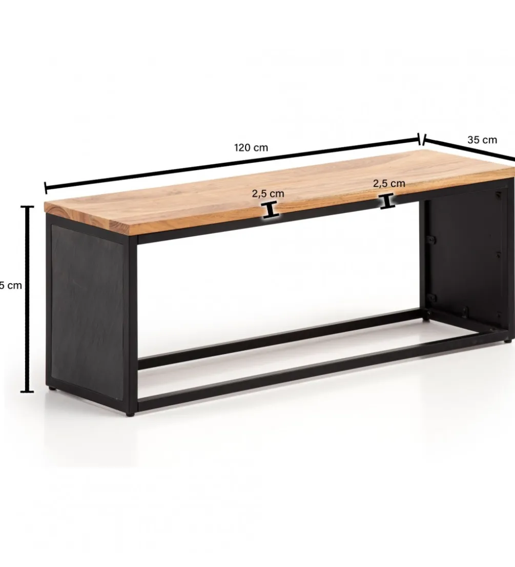 Ławka ERIDAN 120 cm drewno akacja