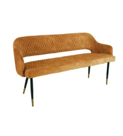 Ławka ETIENNE Paris 162 cm ciemna musztarda