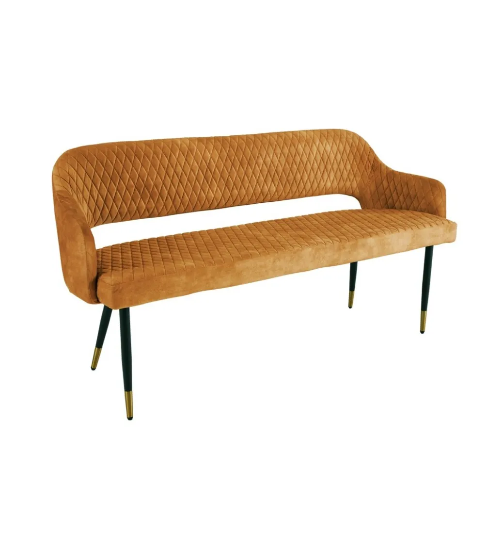 Ławka ETIENNE Paris 162 cm ciemna musztarda