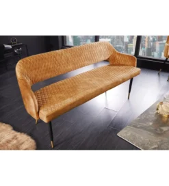 Ławka ETIENNE Paris 162 cm ciemna musztarda