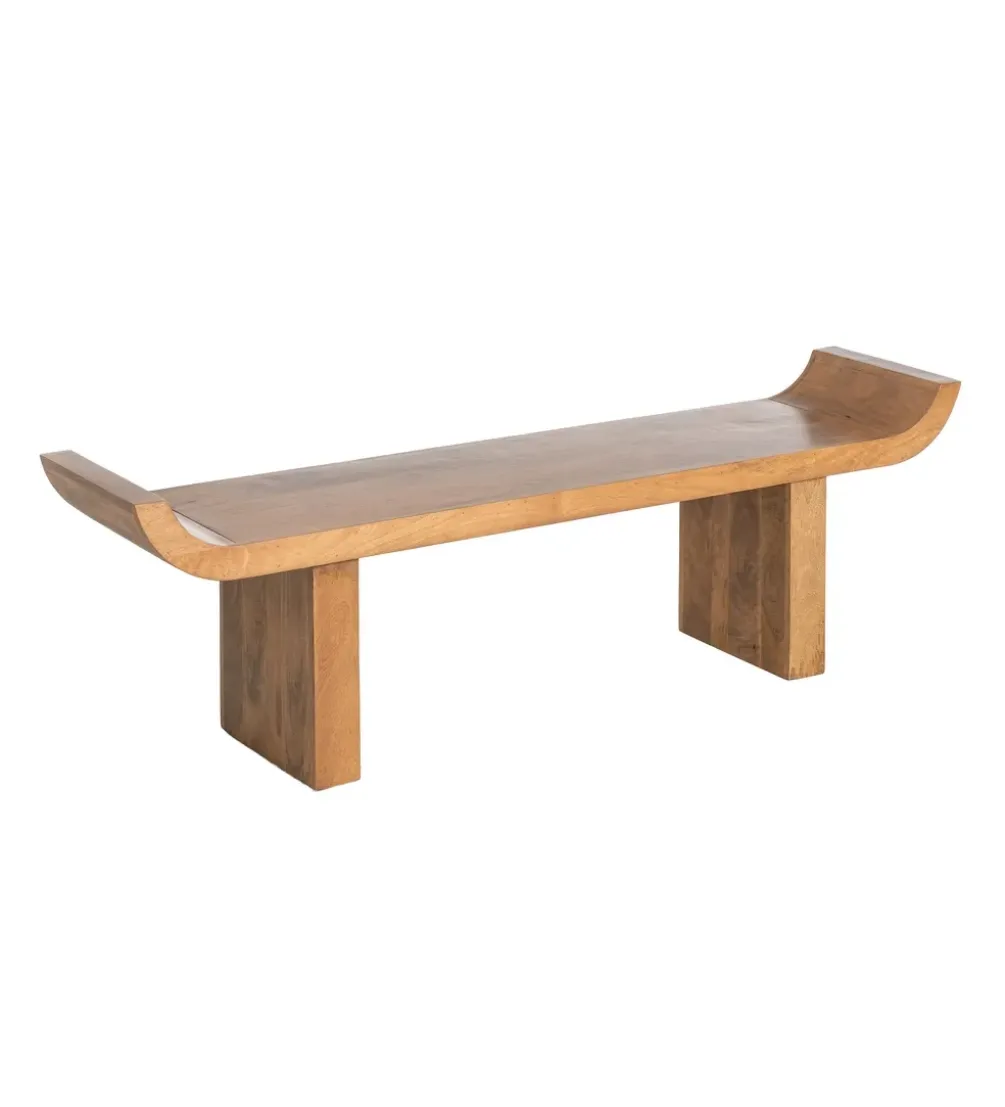 Ławka GALT 160 cm drewno mango naturalna