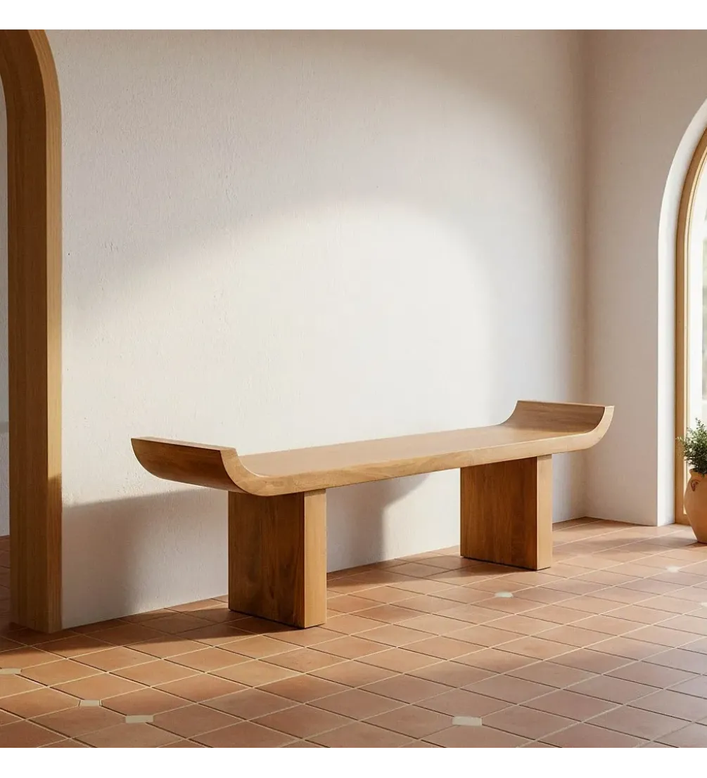 Ławka GALT 160 cm drewno mango naturalna