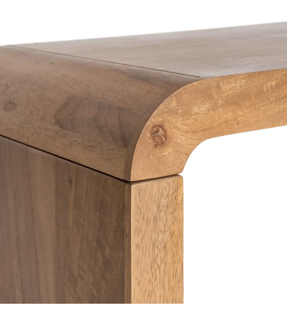 Ławka GALT 147 cm drewno mango naturalna