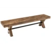 Ławka GOLIATH 180 cm drewno sosny naturalny czarny