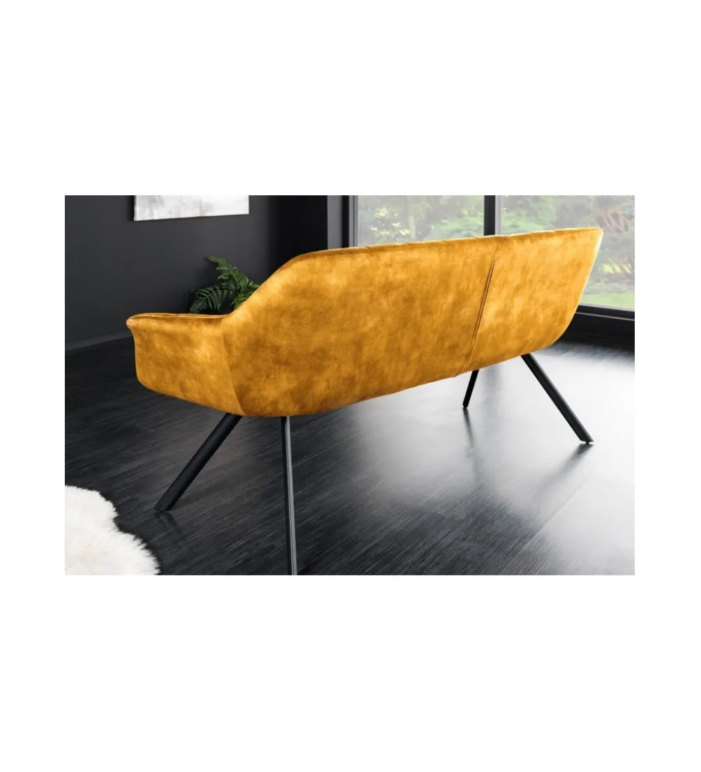 Ławka LUISA 165 cm ciemna musztarda