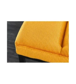 Ławka OLIWIA II 80 cm sztruks musztardowo- żółta