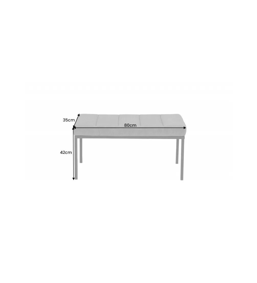 Ławka OLIWIA II 80 cm sztruks zielona