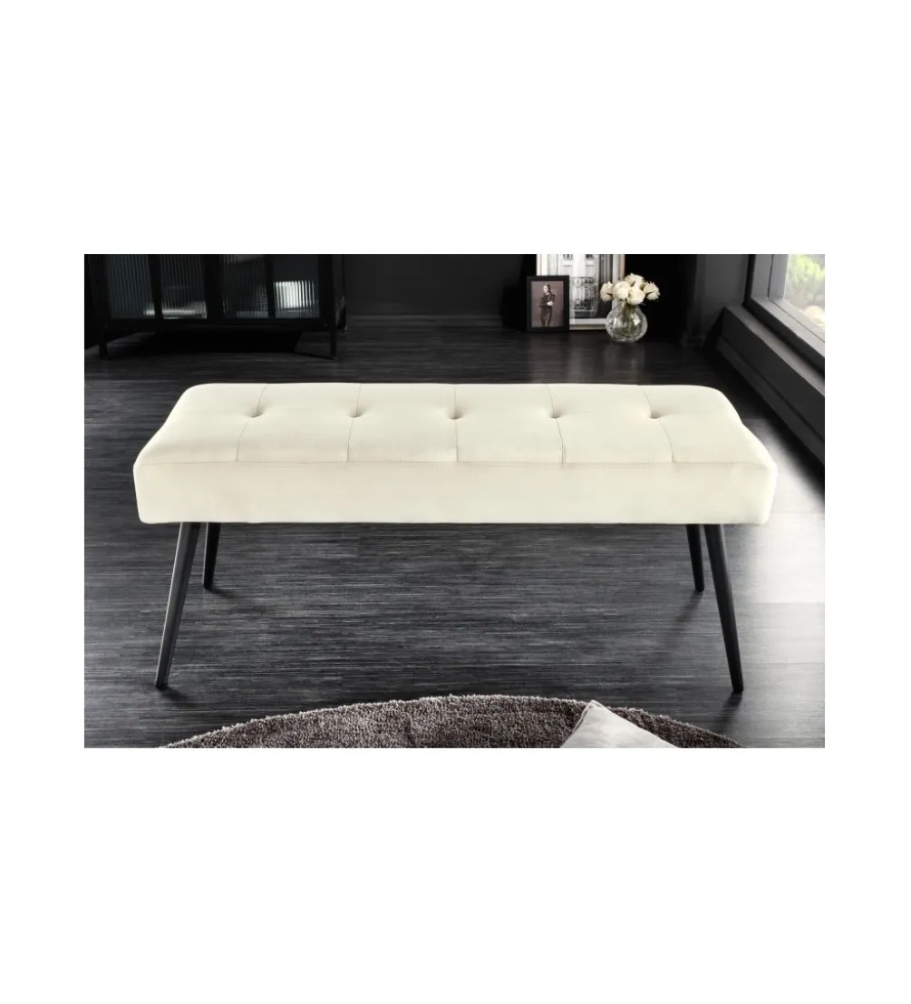 Ławka OLIWIA III 100 cm kremowa