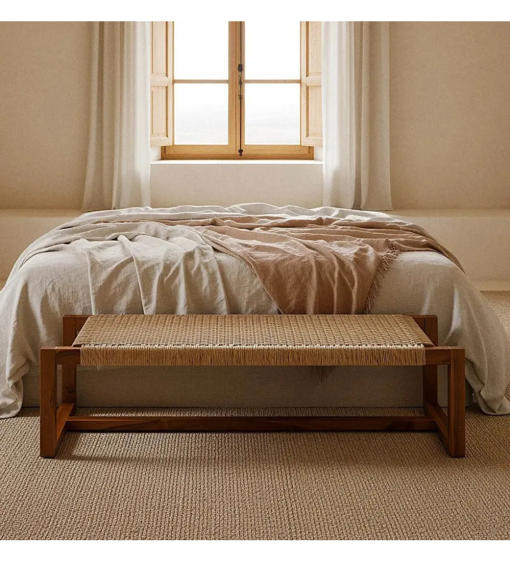 Ławka PASMERI 138 cm drewno teak