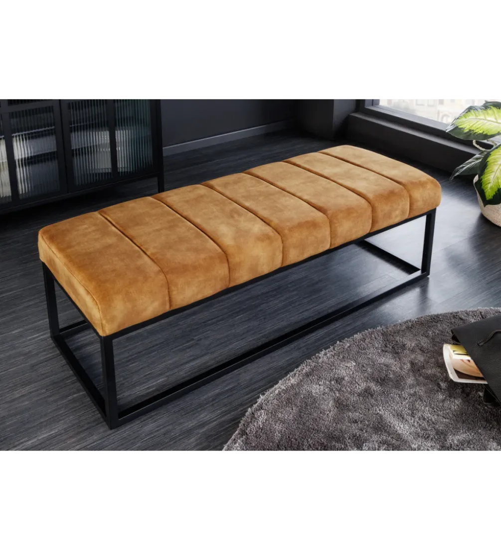 Ławka PETIT BEAUTÉ 110 cm musztardowa