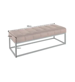 Ławka PETIT BEAUTÉ 110 cm szary taupe