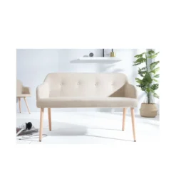 Ławka Scandinavia beżowa 116 cm