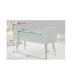Ławka SCARLETT 90 cm szmaragdowa