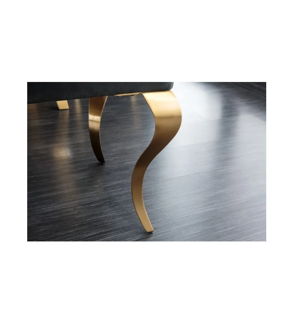 Ławka TRENTINO Modern Barock 172 cm czarna