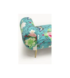 Ławka TRONO FLOWER FEVER 140 cm niebieska