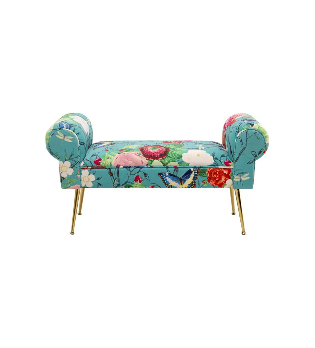 Ławka WING FLOWER FEVER 100 cm niebieska