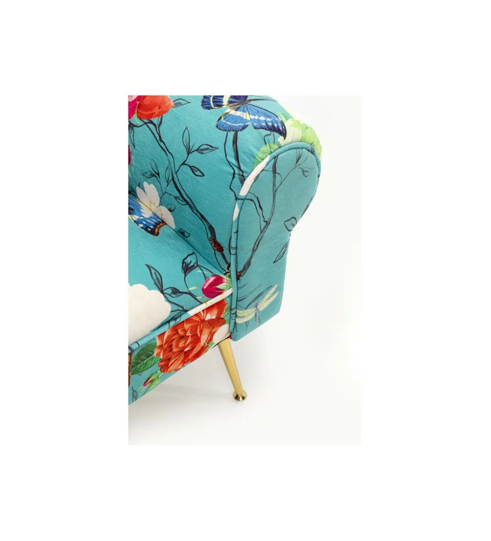 Ławka WING FLOWER FEVER 100 cm niebieska