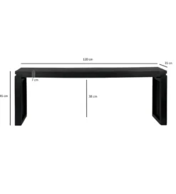 Ławka WOHNLING 120 cm drewno akacja czarna