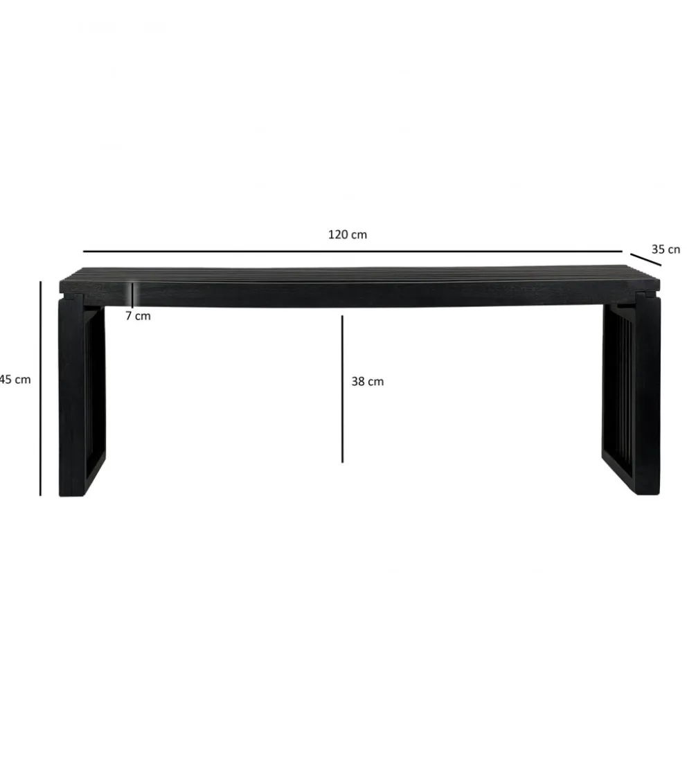 Ławka WOHNLING 120 cm drewno akacja czarna