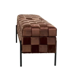 Ławka ze schowkiem WEAVE 121 cm mocca