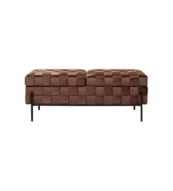 Ławka ze schowkiem WEAVE 121 cm mocca