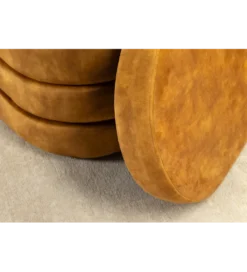 Ławka z schowkiem VOQUE 115 cm welwet musztardowy