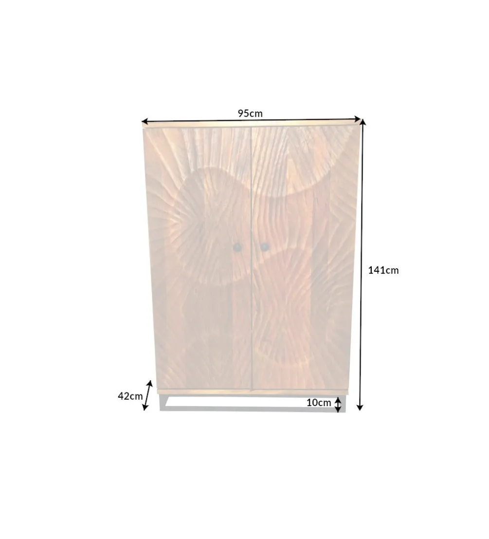 Barek komoda DAVIDE Scorpion 140 cm drewno mango brąz
