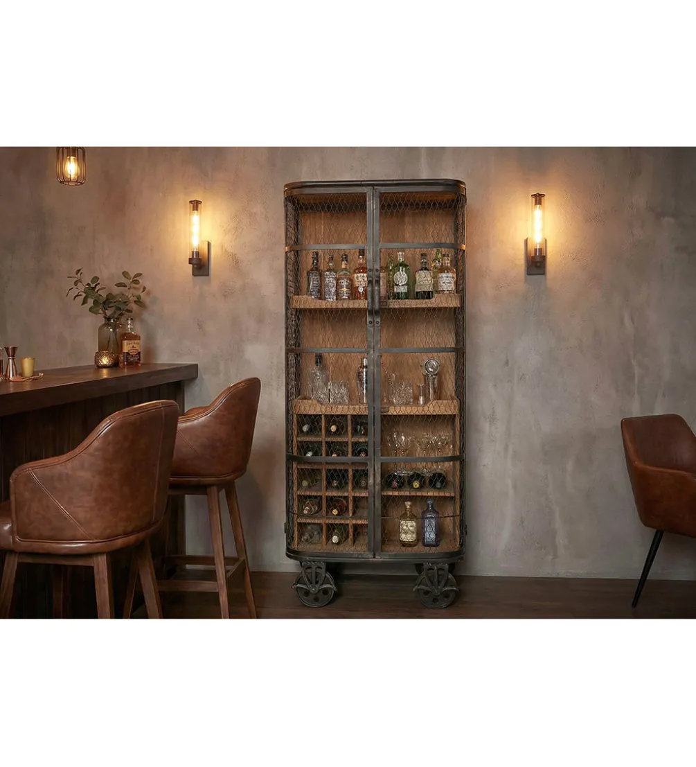 Barek LOFT 145 cm czarny naturalny