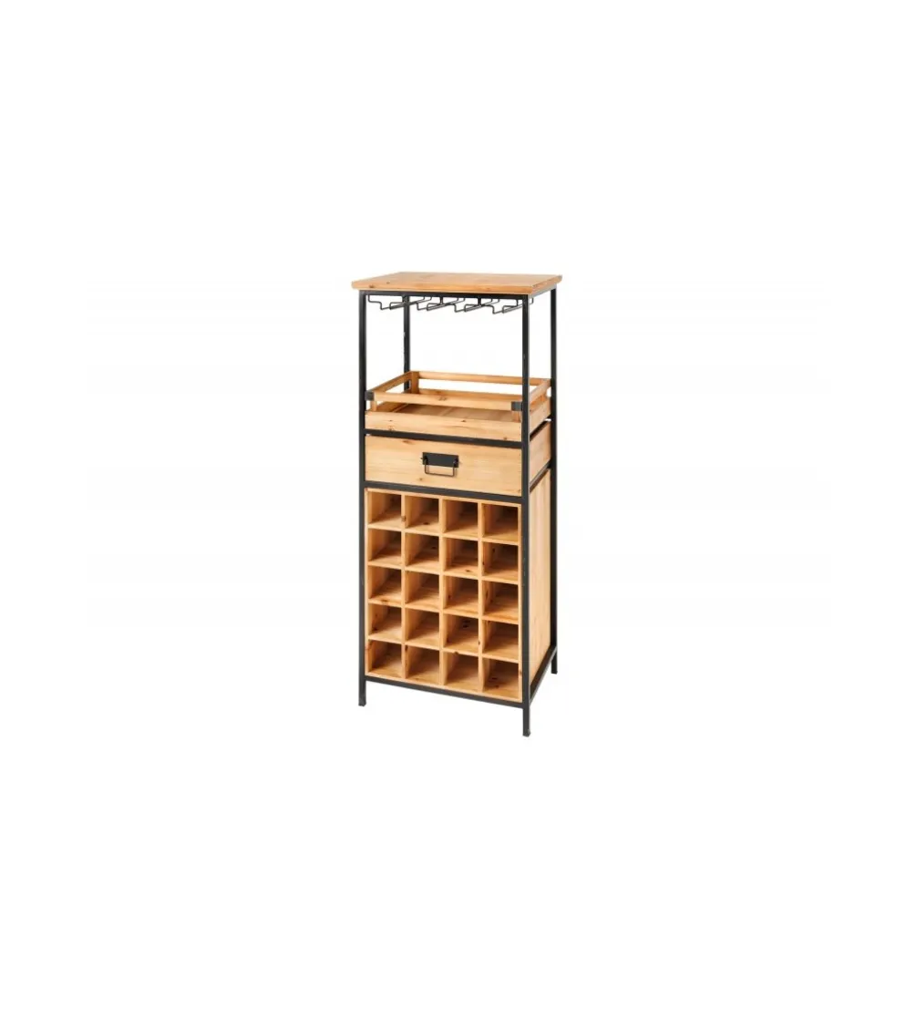 Barek na wino TULUZA 48 cm drewno sosna