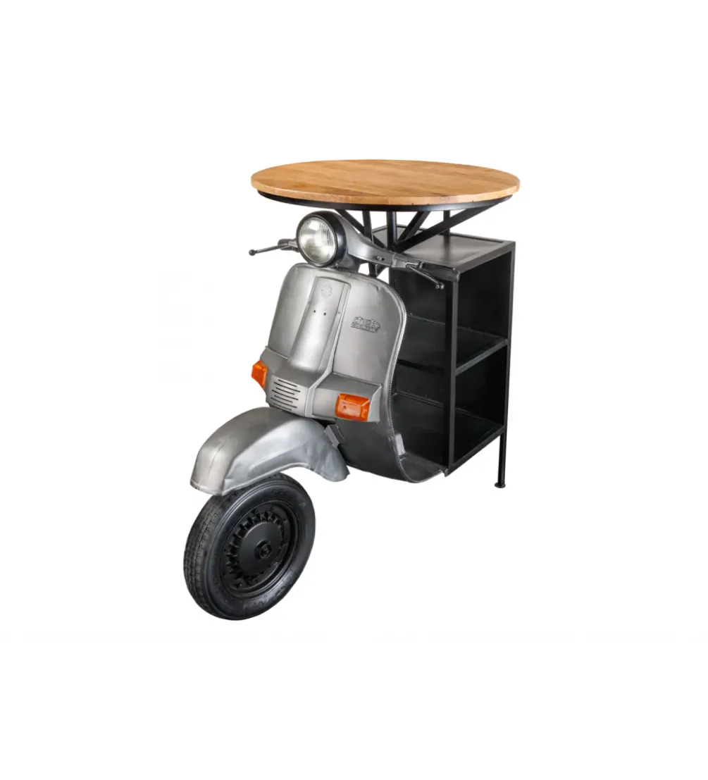 Barek stolik kawowy SCOOTER 120 cm blat drewno mango