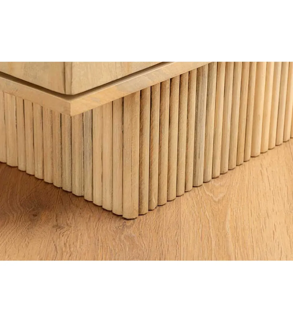 Barek TORINGU 95 cm bielone drewno mango