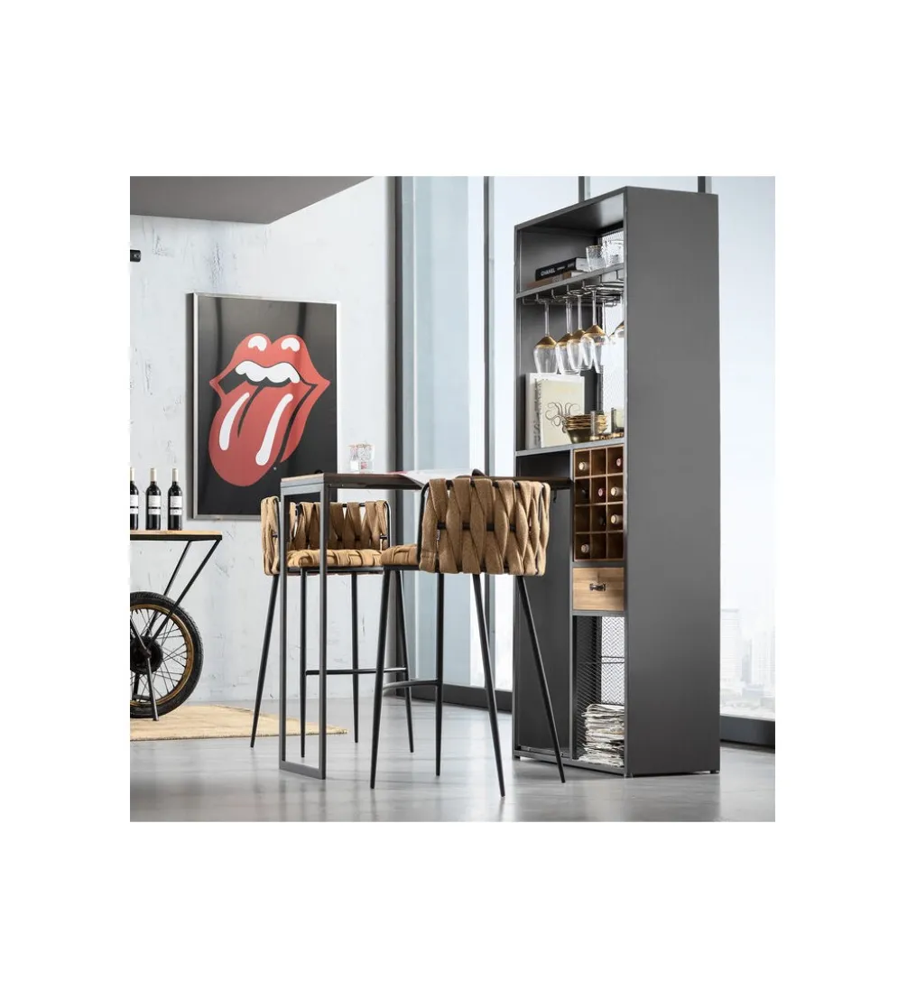 Barek Vinoteca 201 cm drewno jodła