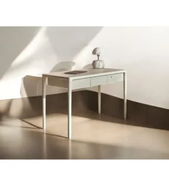 Biurko ARES 120 cm drewno mango biel