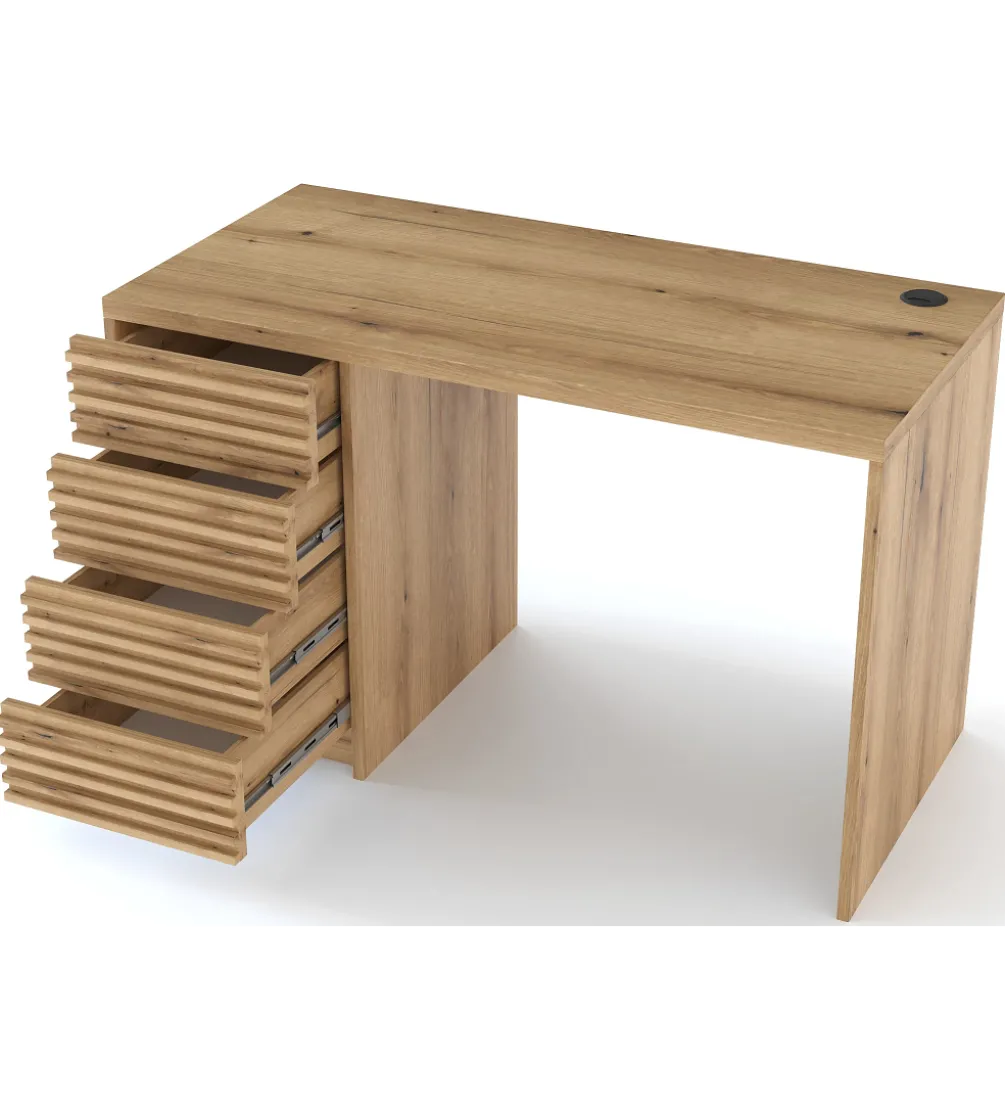 Biurko BISETT 120 - 140 cm dąb artisan