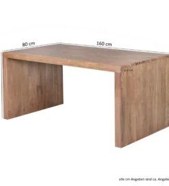 Biurko BOHA 160 cm drewno akacja