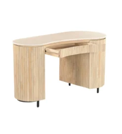 Biurko BRIX DEXTER 136 cm drewno mango kamień bottecino