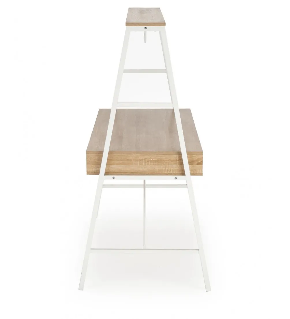 Biurko dwustanowiskowe COAST 139 cm w kolorze dąb sonoma biały